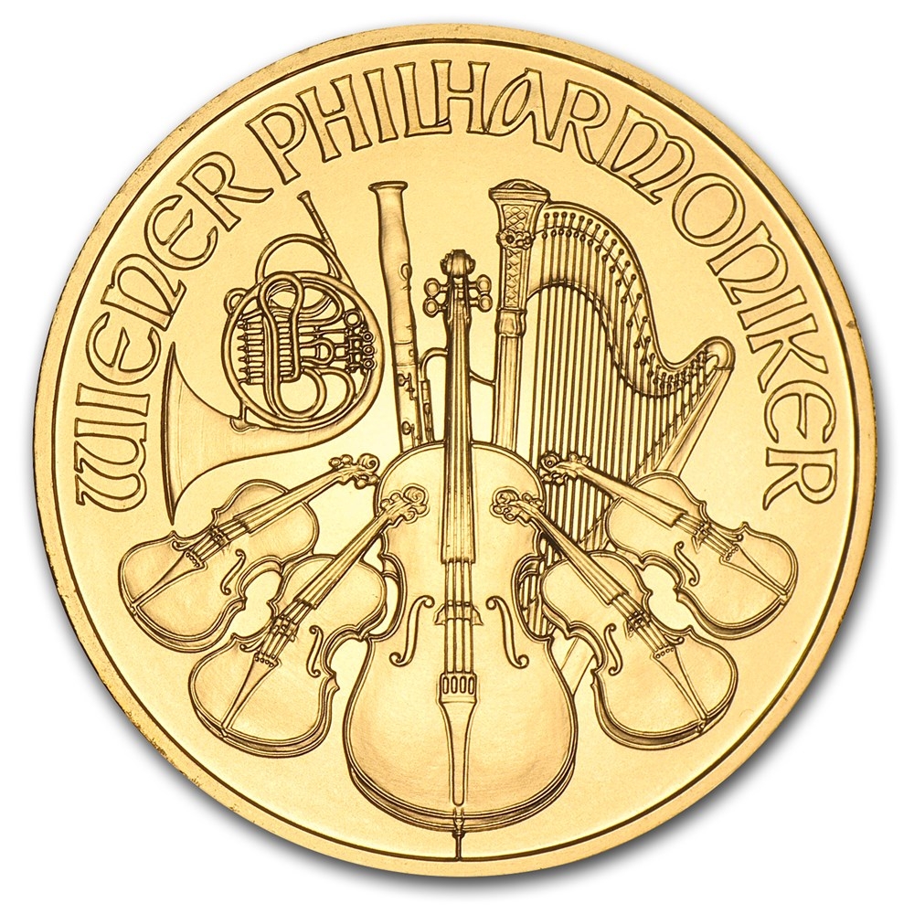 1/10 Oz Gold Philharmonic Coin (Random Year)