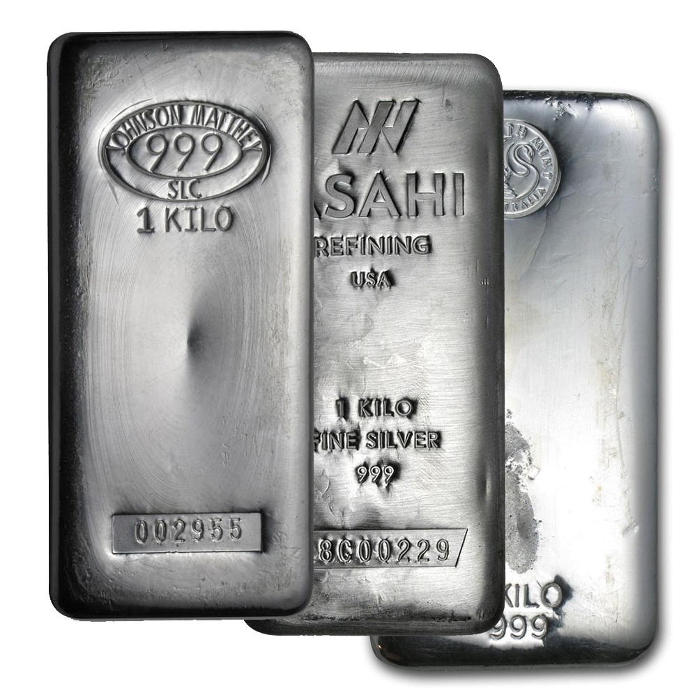 1 Kilo Silver Bar - Various Mints