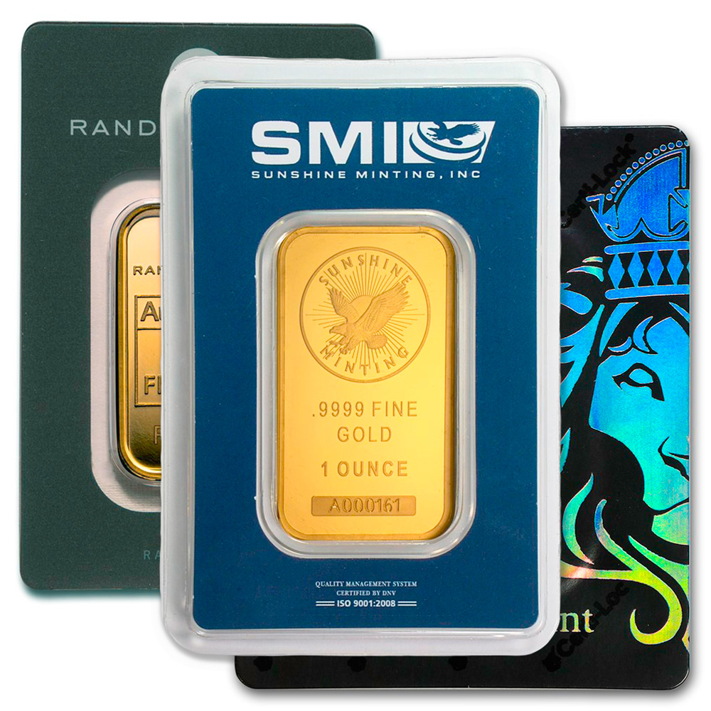 1 oz Gold Bars (Carded, Certified - Mint of Our Choice)