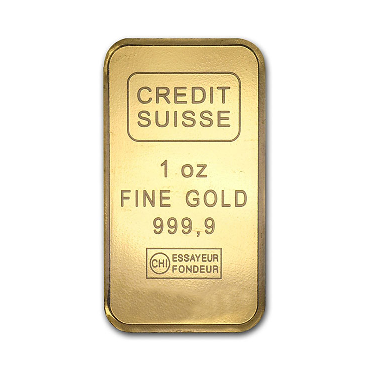 1 oz Credit Suisse Gold Bar - In Assay