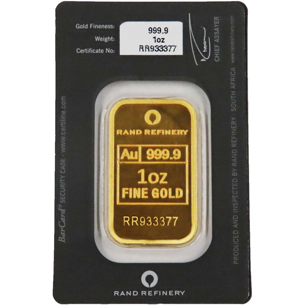 1 oz Rand Refinery Gold Bar - In Assay