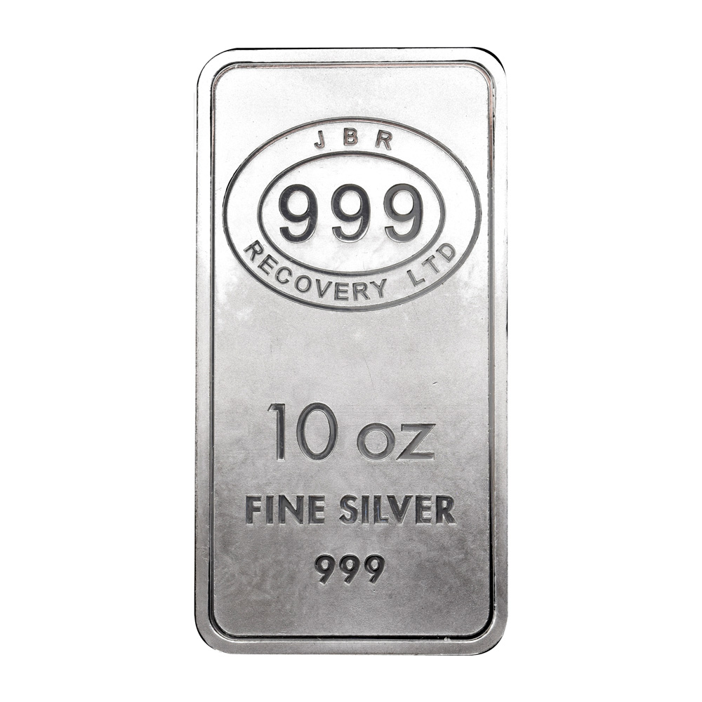 10 oz JBR Silver Bar - Obverse