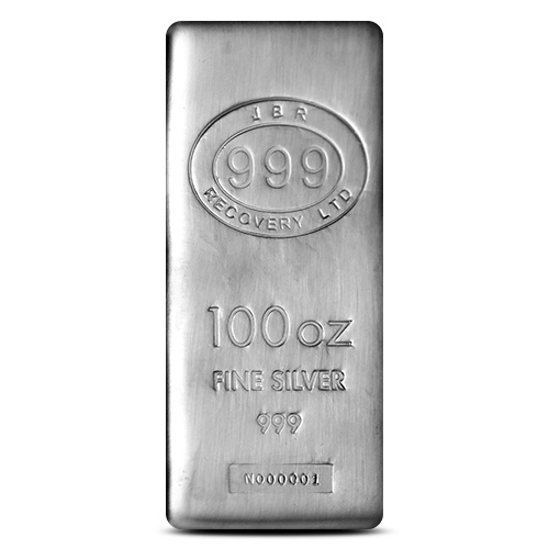 100 oz JBR Silver Bar - Front
