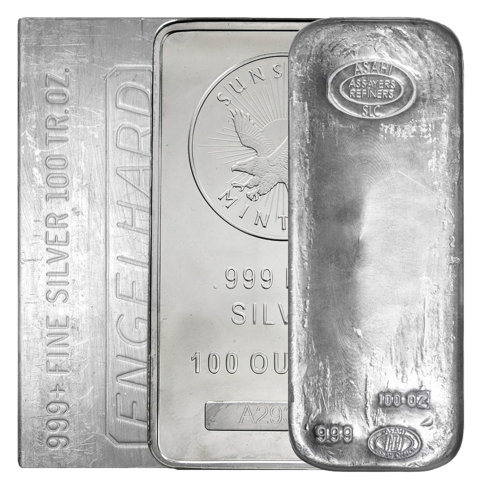 100 oz Silver Bar (Varied Condition, Any Mint)