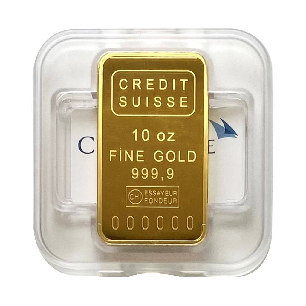 10 oz Credit Suisse Gold Bar - Obverse