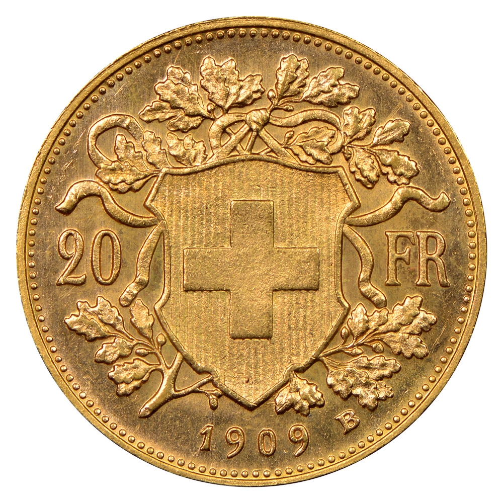 20 Franc Gold Coin - Obverse
