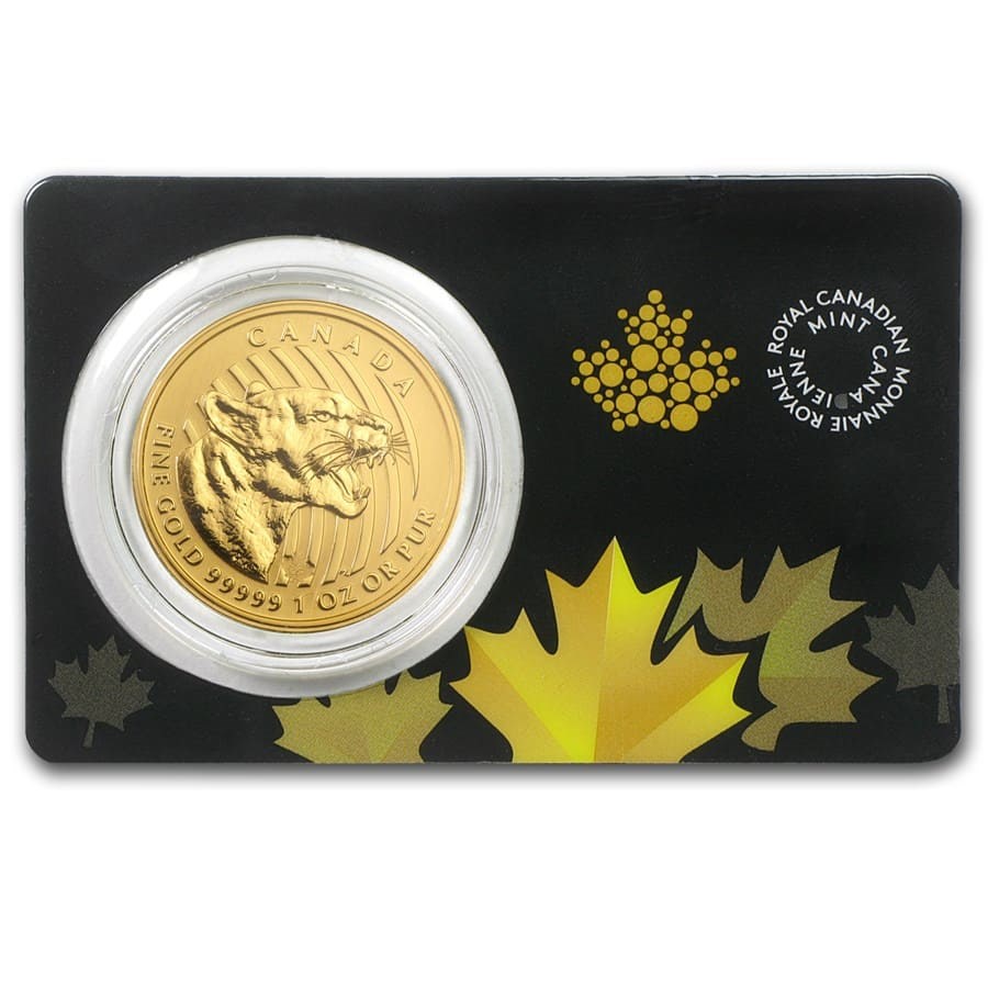 2015 Canadian 1 oz Gold Growling Cougar .99999 BU (Assay Card)