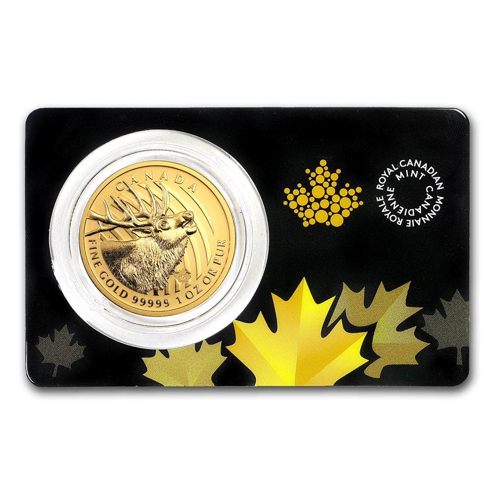 2017 Canadian 1 oz Gold Elk .99999 BU (Assay Card)