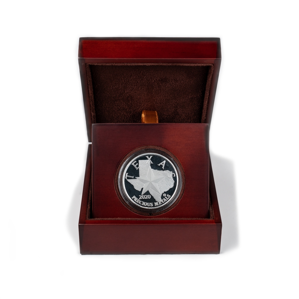 Buy 2020 Texas Silver Round with Wooden Display Case *Texas Edition*