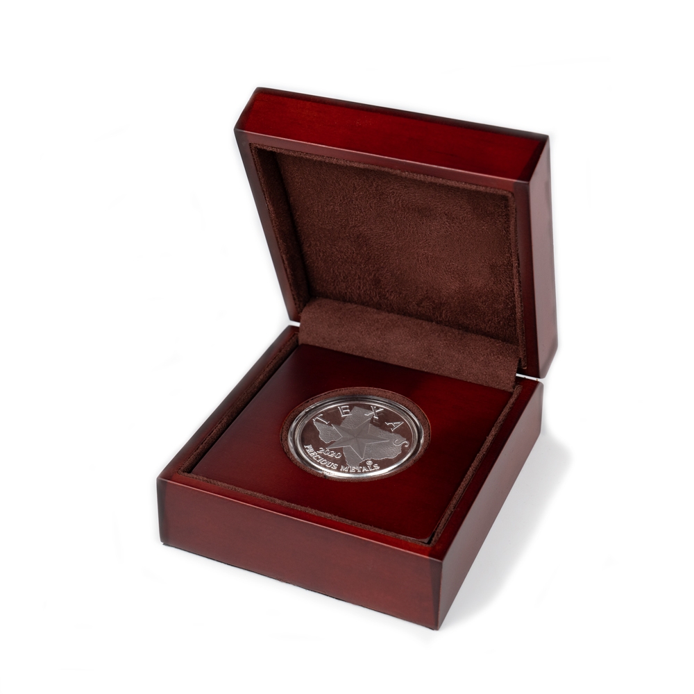Buy 2020 Texas Silver Round with Wooden Display Case *Texas Edition*