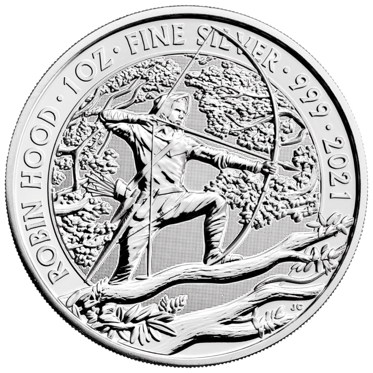 2021 British Royal Mint Silver Robin Hood Coin and Monster Box
