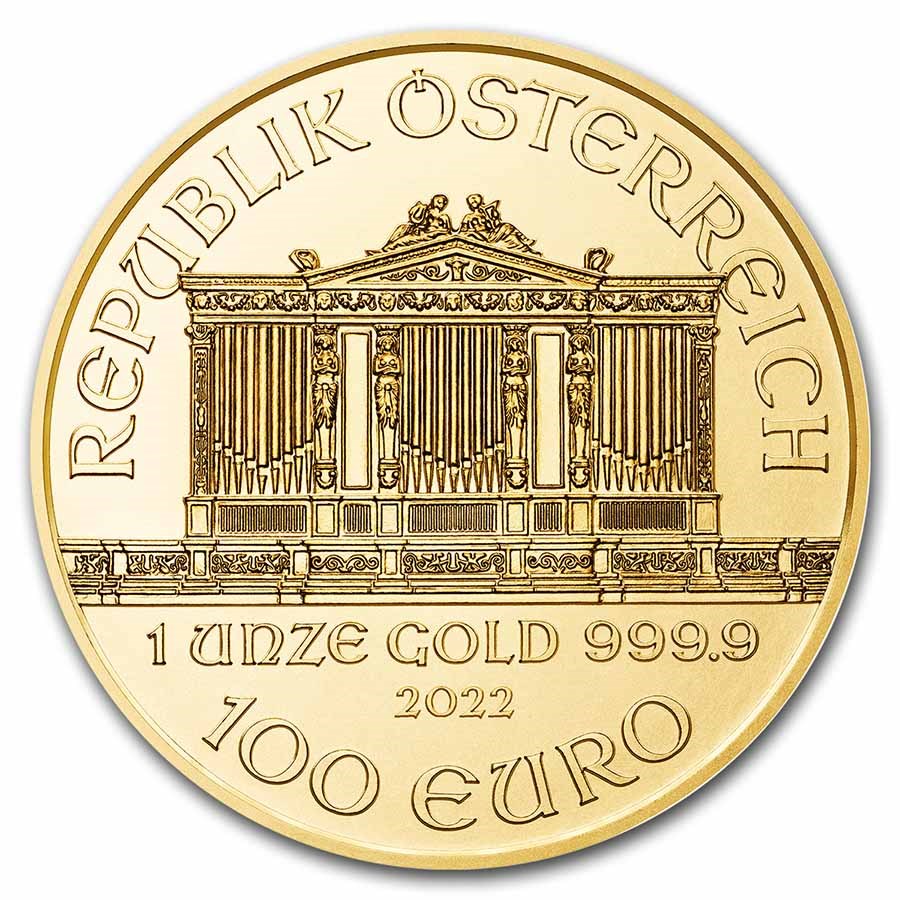 2022 Austrian Gold Philharmonic Coin - Reverse