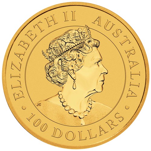 1 oz Perth Mint Gold Kangaroo - 2022 - Reverse