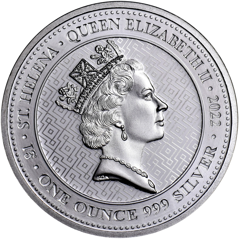 2022 St. Helena 1 oz Silver Queens Virtues Truth Coin - Obverse