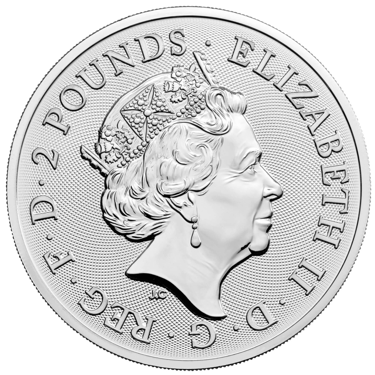 2022 British Royal Mint Little John Silver Coin - Reverse