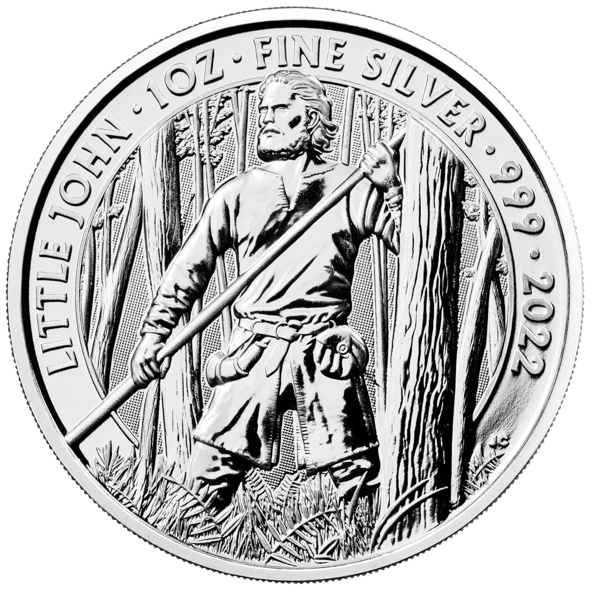 2022 British Royal Mint Little John SIlver Coin - Monster Box