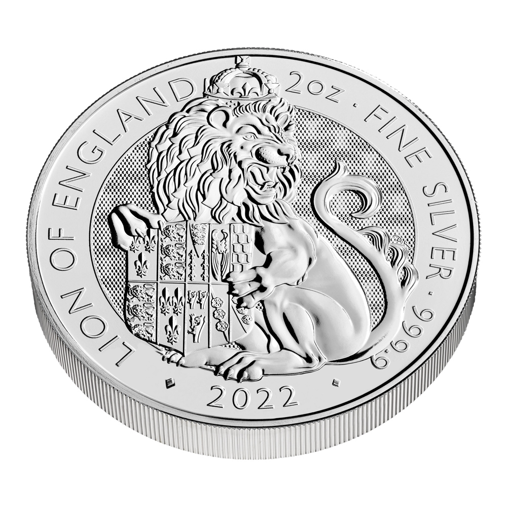 2022 Royal Mint 2 oz Tudor Beasts Lion Silver Monster Box (400 ozs)