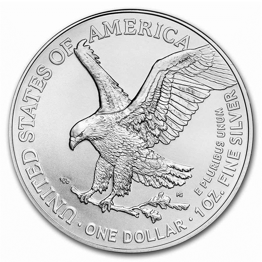 Reverse of 2023 American Silver Eagle Coin - Type 2