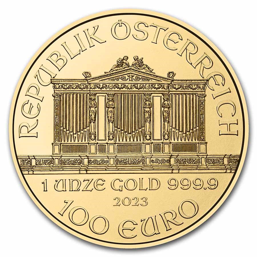 1 oz Austrian Gold Philharmonic Coin - Obverse