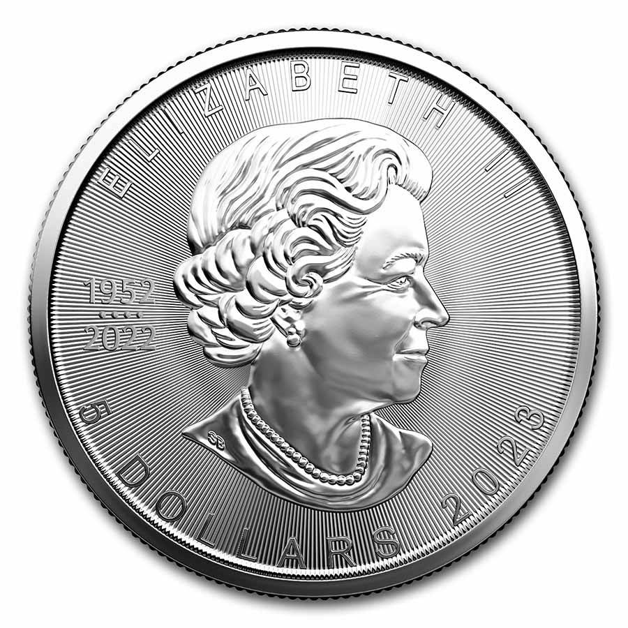 2023 Canadian Silver Maple Leaf Coin - Reverse