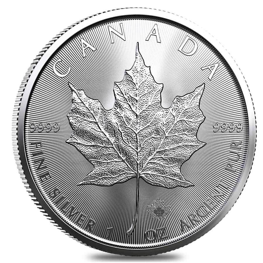 Reverse of 2023 Canadian Silver Maple Leaf Coin
