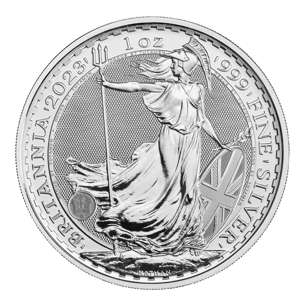 2023 King Charles II Royal Mint Silver Britannia Coin - Reverse