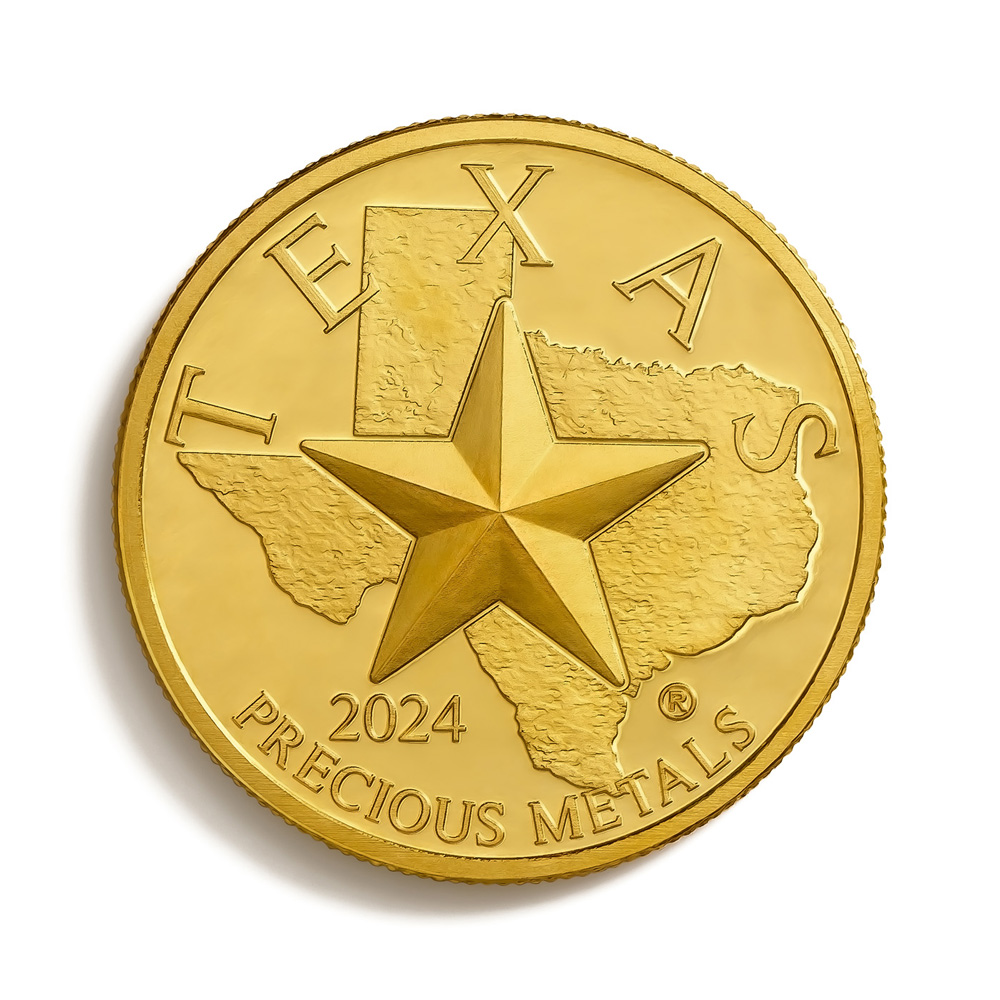 2024 Texas Gold Round - In Wooden Display Box
