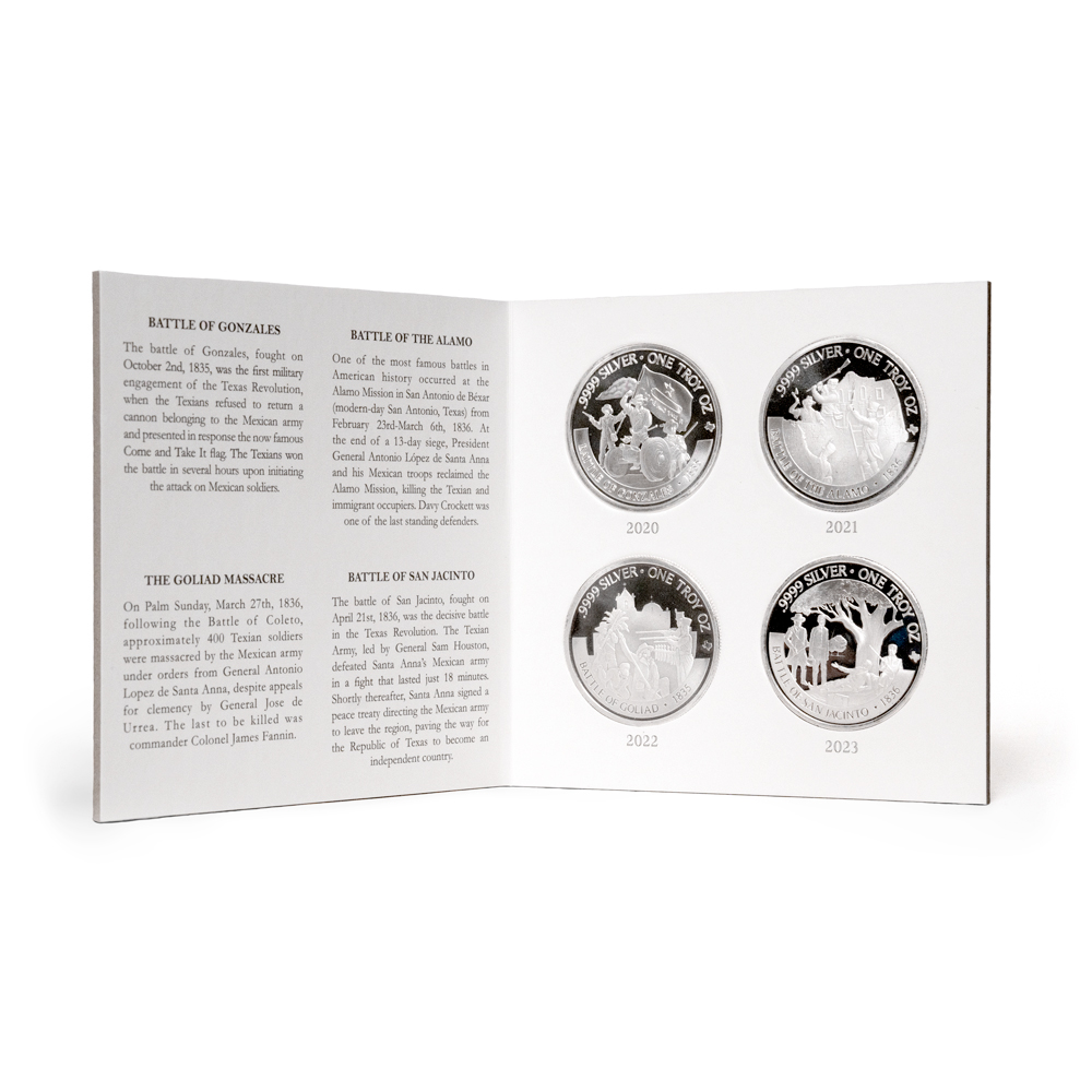Revolution Series Booklet With Full Set of Texas Silver Rounds