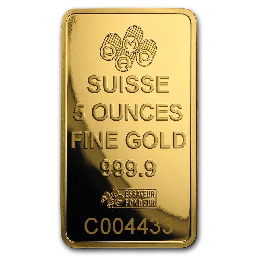 5 oz Gold Bar (Mint of Our Choice)