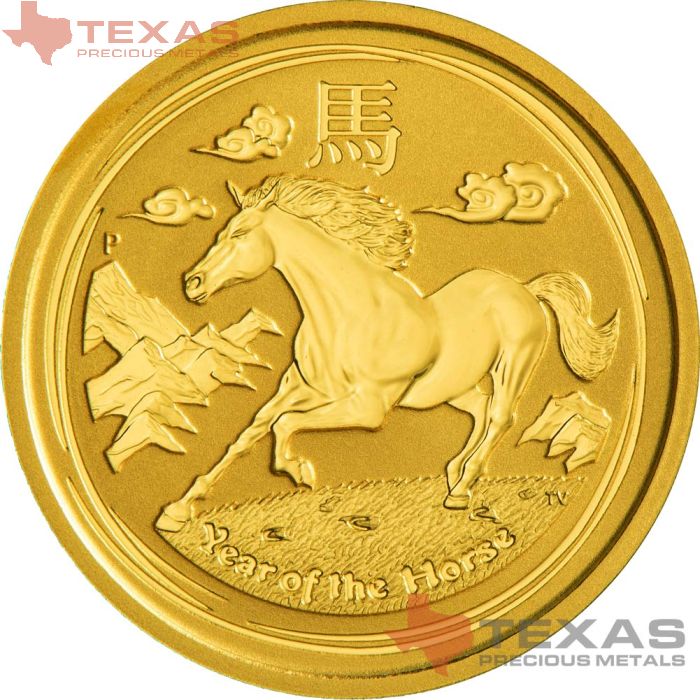 2014 Year of the Horse - Lunar Series II - Gold (1/4 oz) | Texas ...