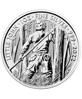 2022 British Royal Mint Little John Silver Coin - Reverse