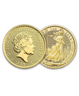 1oz 2023 Queen Elizabeth II Royal Mint Gold Britannia Coin - Front and Back