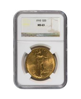 Buy $20 Saint-Gaudens Gold Double Eagle - MS-63 PCGS/NGC (Dates Our Choice)