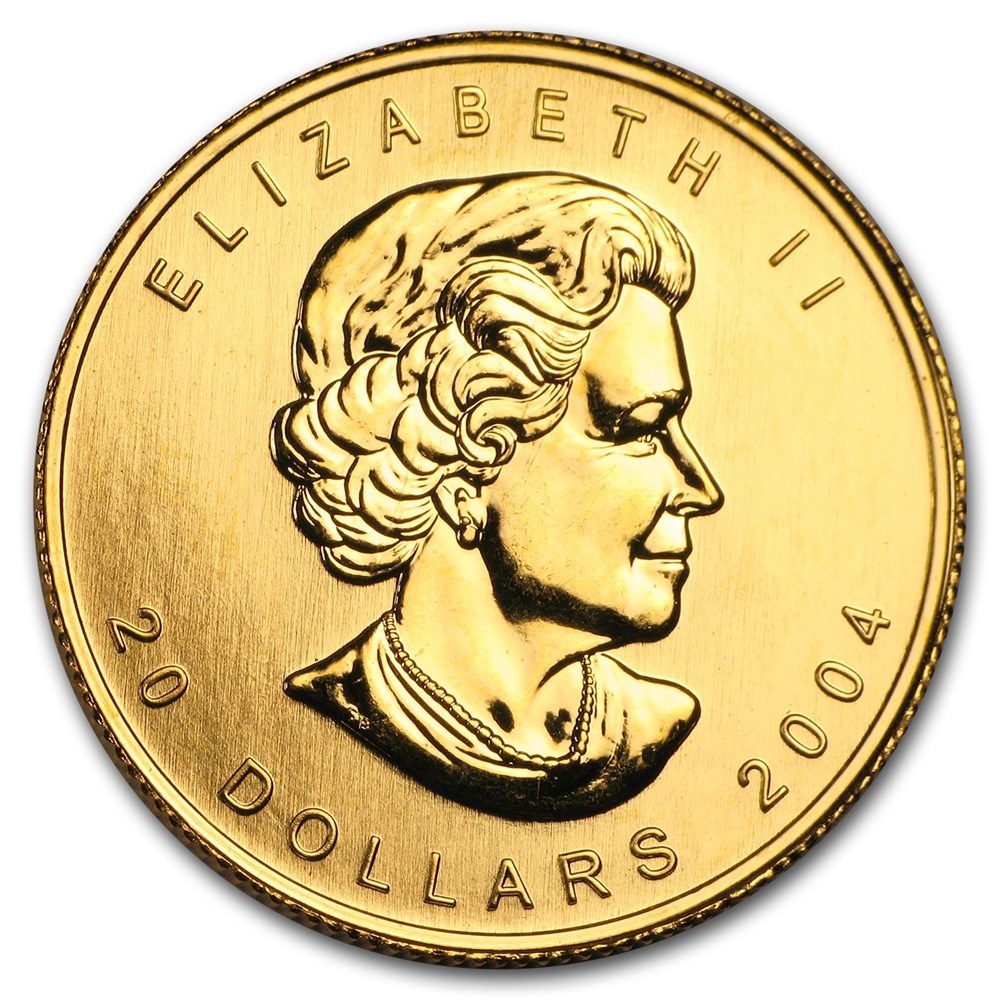 1/2 oz Canadian Maple Leaf Gold Coin - Reverse