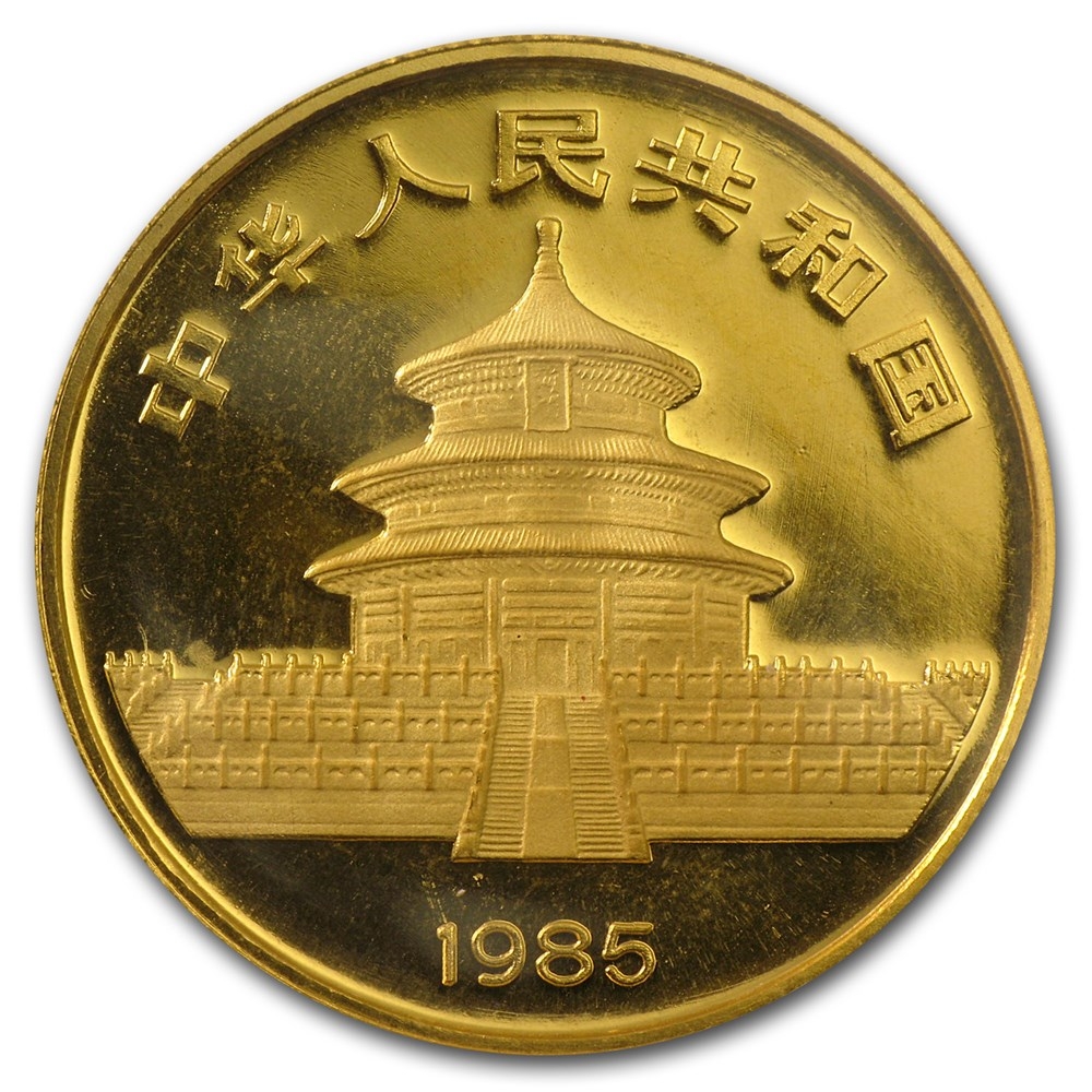 1/2 oz Chinese Gold Panda Coin (Any Year) - Obverse