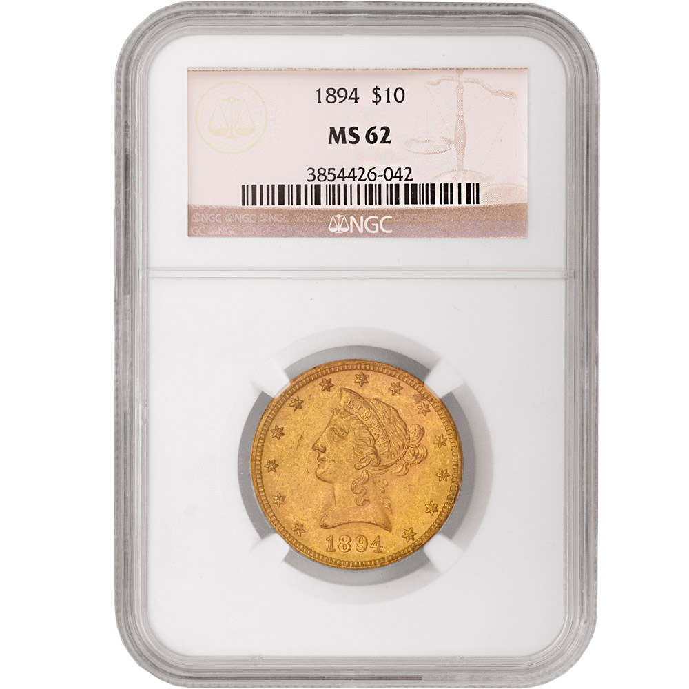 Buy $10 Liberty Gold Double Eagle - MS-62 PCGS/NGC (Dates Our Choice)