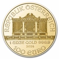 Obverse of 2024 Austrian Gold Philharmonics Coin