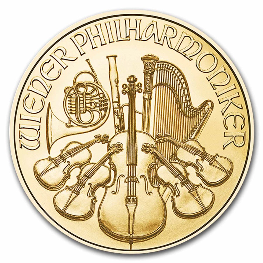 Reverse of 2024 Austrian Gold Philharmonics Coin