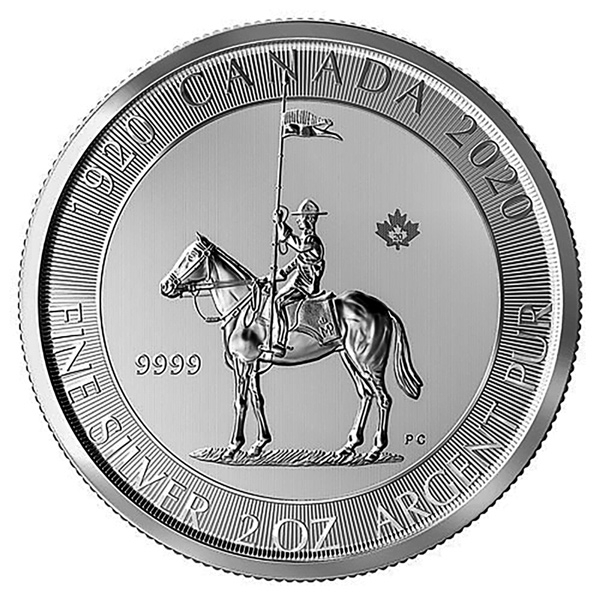 2 oz Canadian Mounted Police Silver Coin