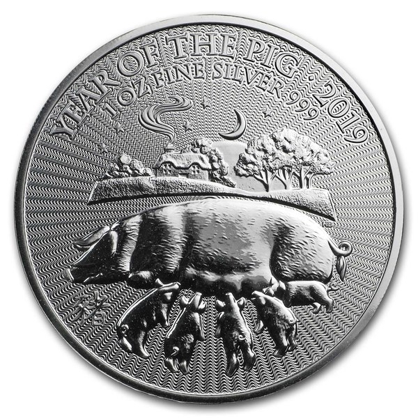 Royal Mint Silver Pig Reverse