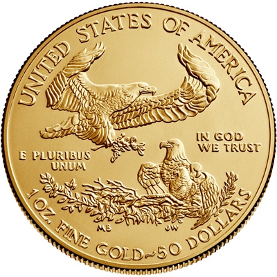 Reverse of 2021 American Gold Eagle Coin