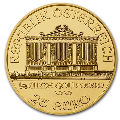 Obverse of Austrian Gold Philharmonics Coin