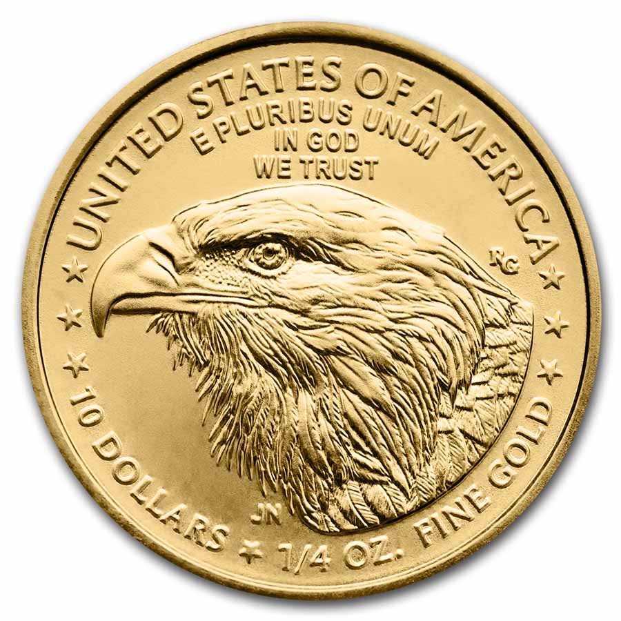 Reverse of 1/4 oz 2022 American Gold Eagle