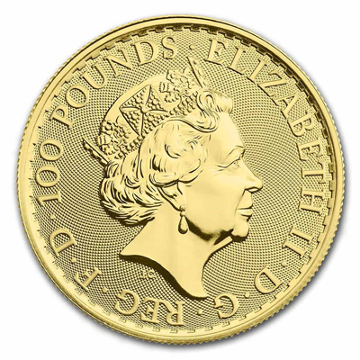 2021 Royal Mint Gold Britannia Obverse