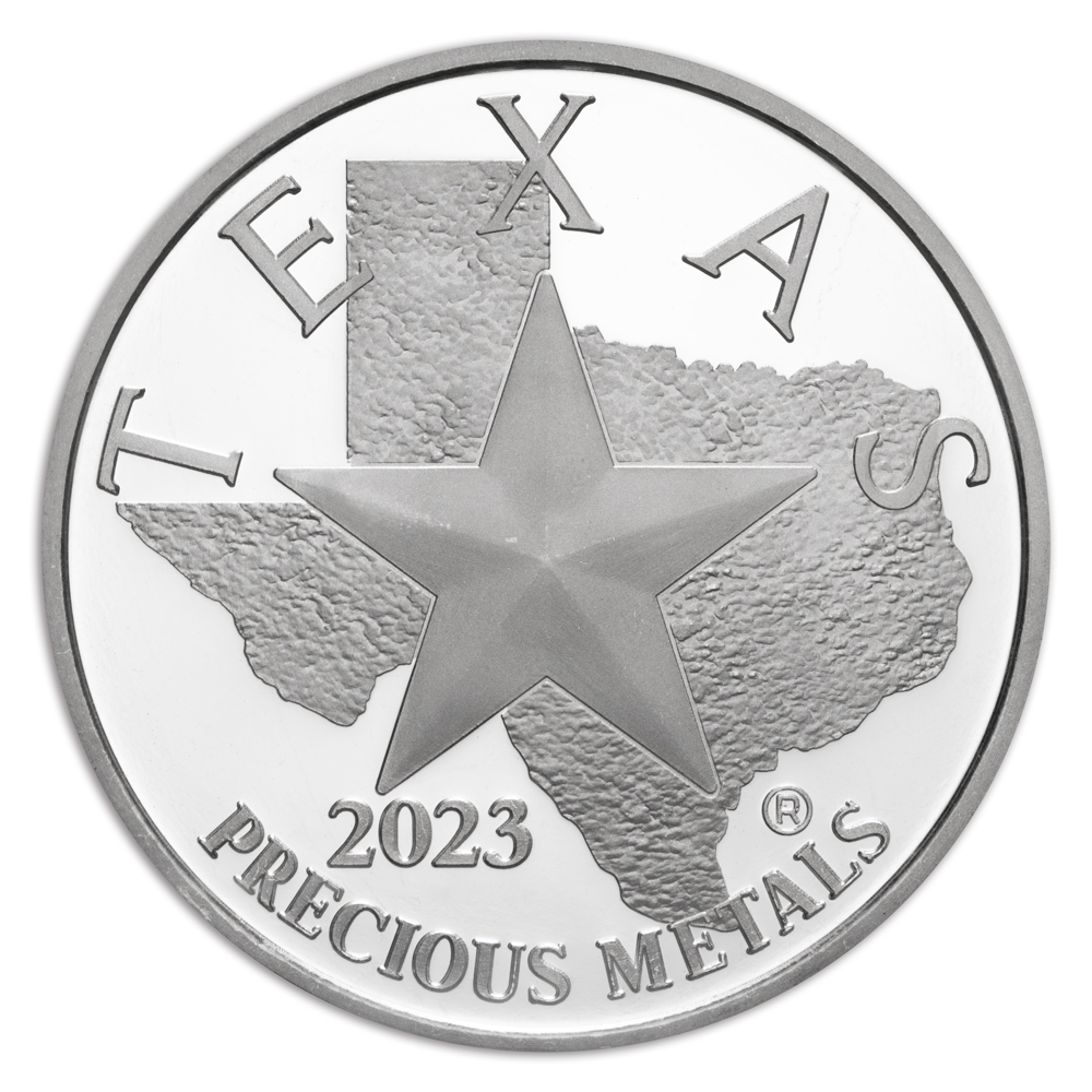 Obverse of 2023 Texas Silver Round