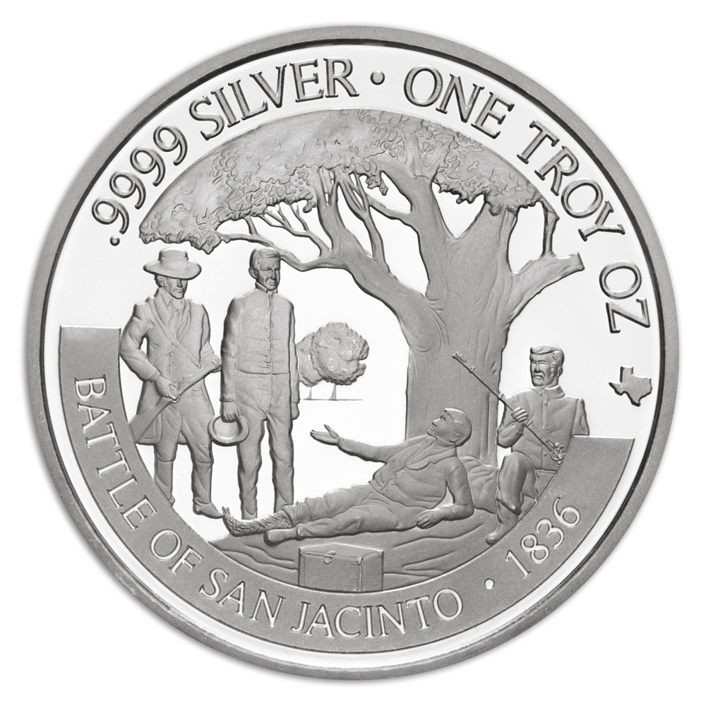 Reverse of 2023 Texas Silver Round