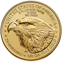 Reverse of 1/2 oz 2023 American Gold Eagle