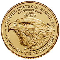 Reverse of the Tenth oz 2023 American Gold Eagle