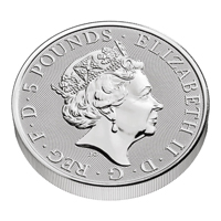 2023 Royal Mint 2 oz Tudor Beasts Yale Silver Coin - Obverse Edge