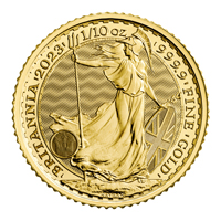 2023 Tenth oz Royal Mint Gold Britannias Reverse